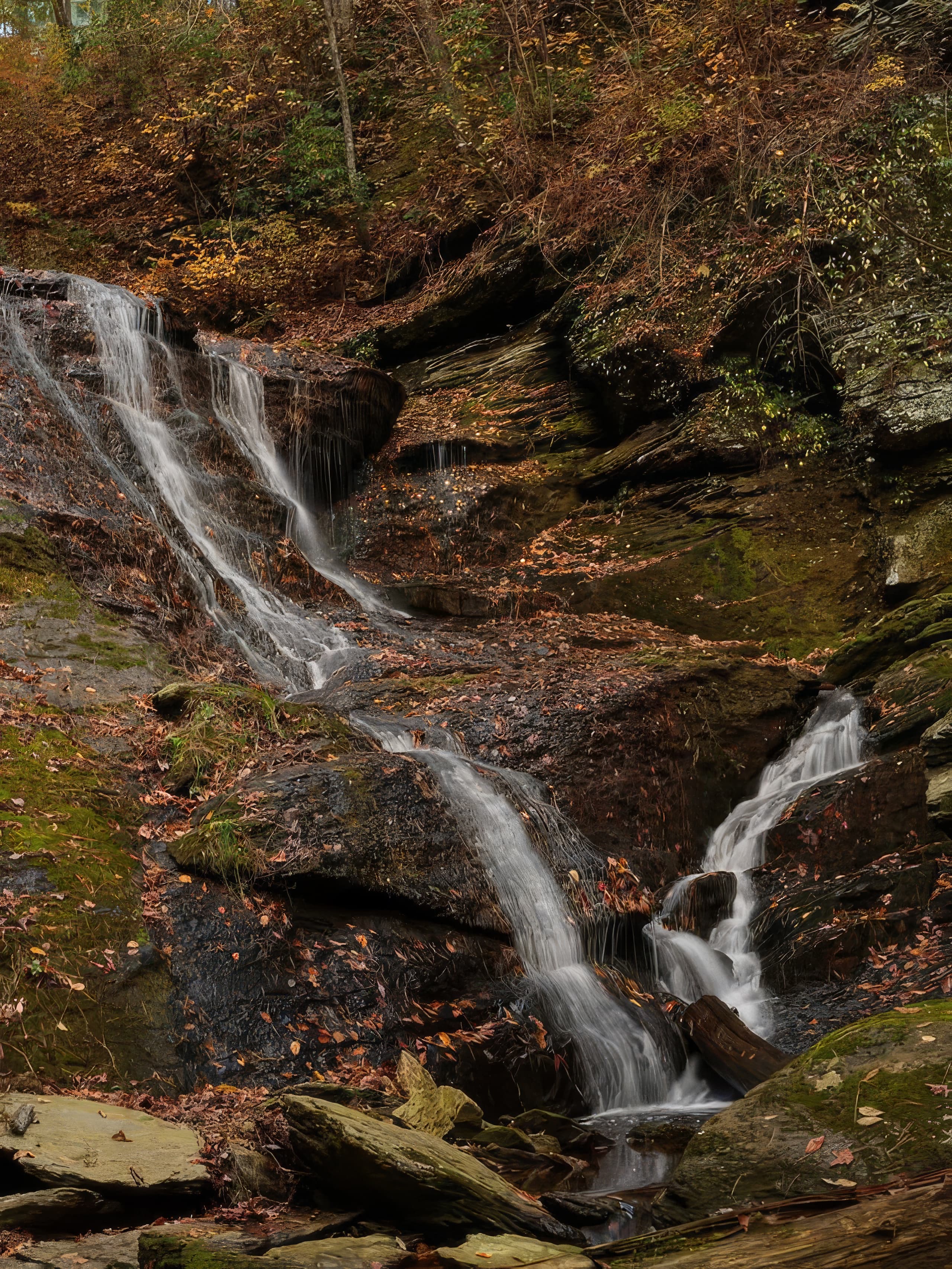 Cascading 50-foot waterfall at Cypress Resort in Jasper, Georgia